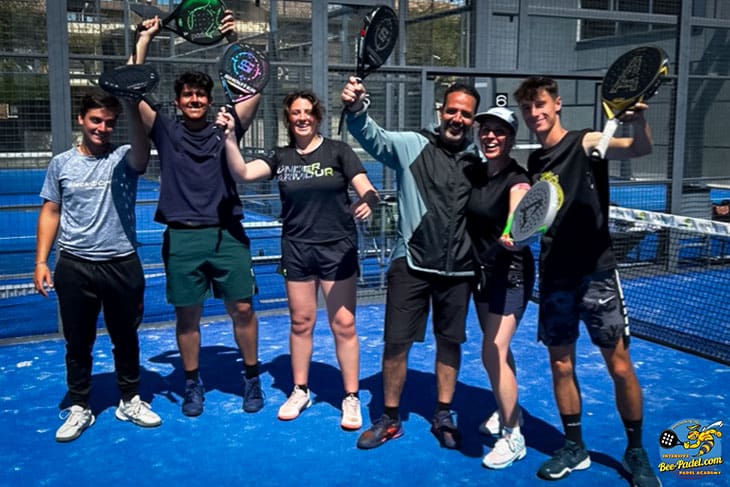 Intensive Padel training, Clinic, Academy, Camp, 5 days, Group picture, Barcelona, Spain, for Eventbooking.top and bee-padel.com, Angola team