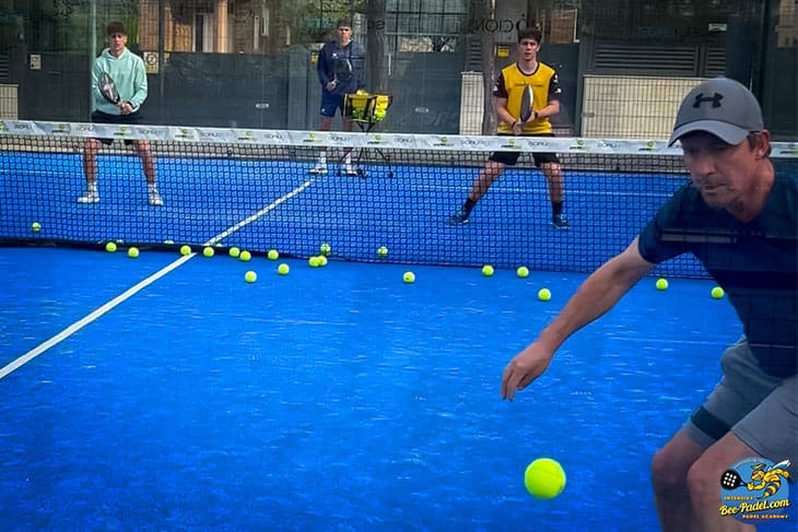 Jordi Bohigues top padel trainer and two other top padel trainers, learning how to attack and defence, Intensive Padel training, Clinic, Academy, Maresme, Catalunya, Barcelona, Spain