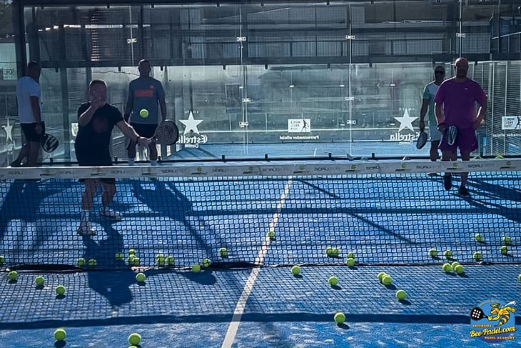 And more... Dutch Padel players honing their skills with precise punch volleys during the eventbooking.top and bee-padel.com Clinic, endorsed by Estrella Damm, WPT, and SorliSports for top-notch training.