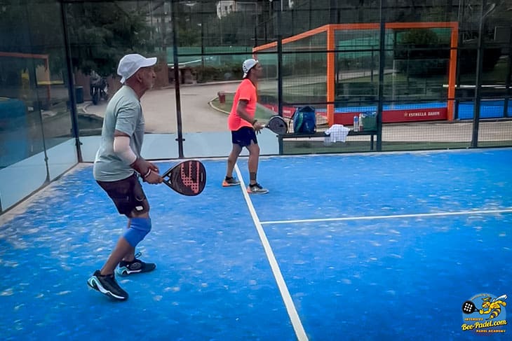Intensive Padel Camp, training at Club de Tenis Cabrils, XP Padel, training match with South African, Capetown and Padel trainer Sergi Rodriguez Fernandez playing with Black Crown and Bull Padel