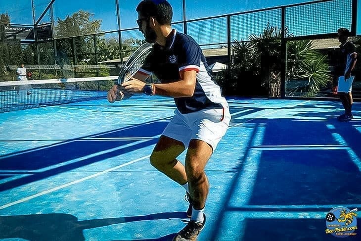Elite Padel coaching session, of the wall backhand stroke