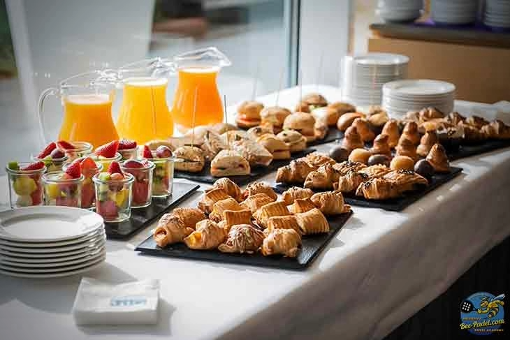Breakfast Assortment at Hotel Atenea Port Mataró | Fuel Up for Padel Training Fresh and healthy breakfast assortment at Hotel Atenea Port Mataró — fueling padel training sessions