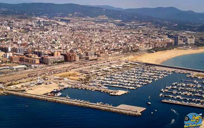 Scenic overview of Mataró city harbour and waterfront, just 10 minutes from the padel courts and URH Hotel.